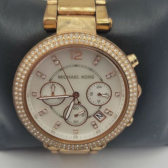 Michael Kors MK5491 Women's Stainless Steel Analog White Dial Quartz Watch BC646 - Picture 1 of 10